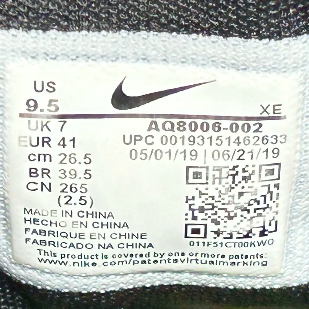 Nike Womens Air Zoom Pegasus 36 Black Running Athletic Sneakers Shoes SZ US 9.5